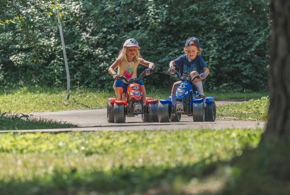 Квадроцикл педальный синий  